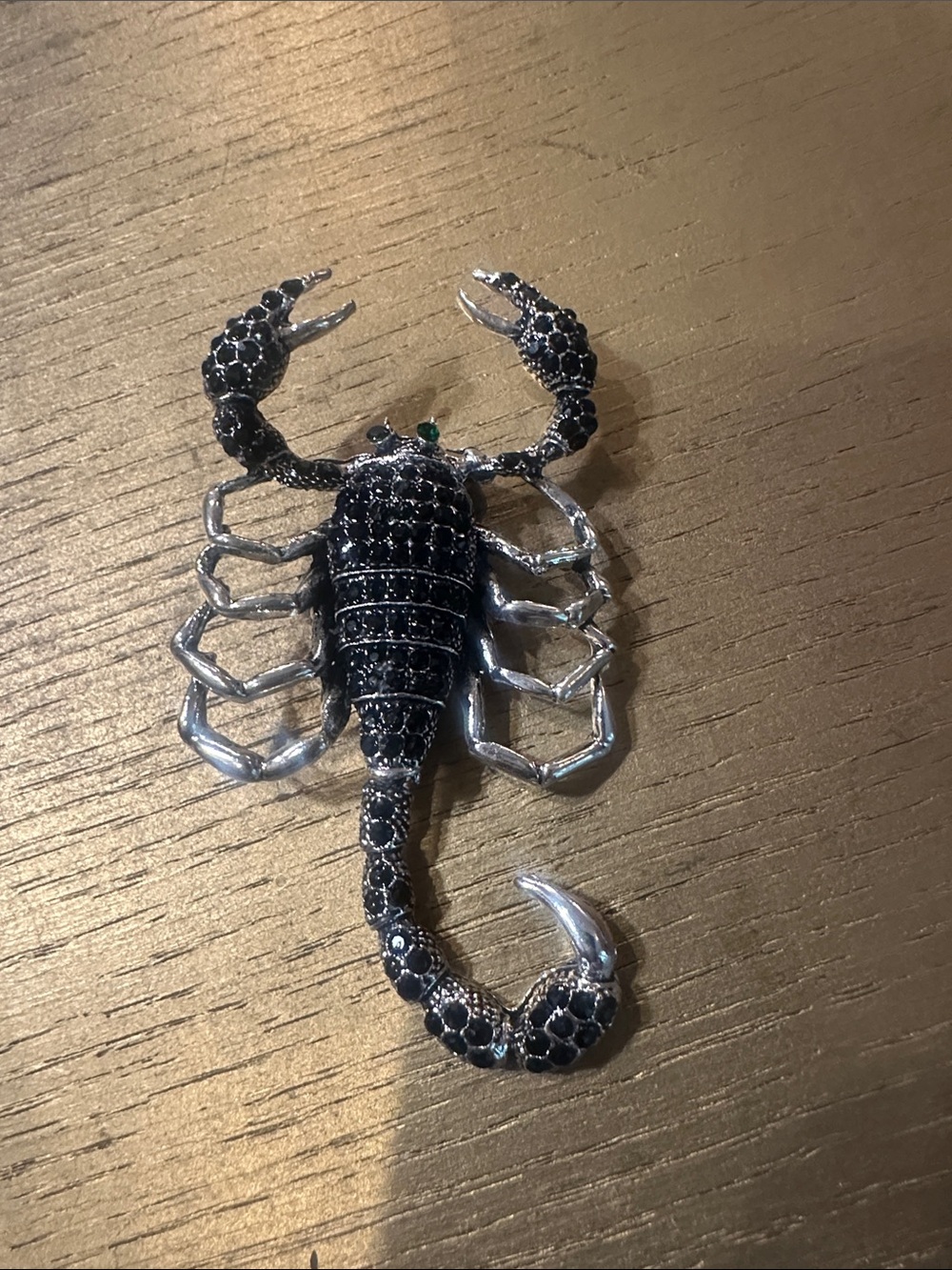 Black Crystal Scorpion Brooch - Fashion Jewelry